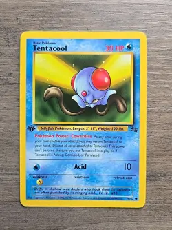 Pokemon TCG Tentacool 1st Edition 56/62 Fossil NM - Image 1