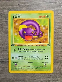 Pokemon TCG Ekans 1st Edition Fossil 46/62 NM - Image 1