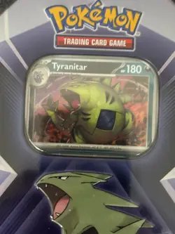 Pokemon TGC Tyranitar Triple Whammy Tin - Sealed - 3 Packs - Image 2