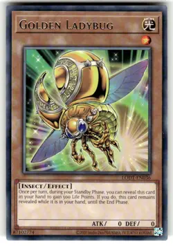 Yu-Gi-Oh! Golden Ladybug LODT-EN036 Silver Rare 2020 Reprint - Image 1
