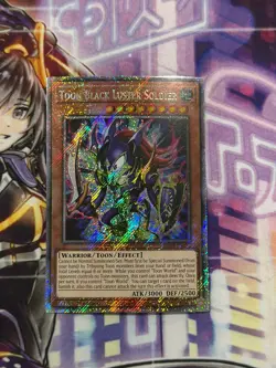 Yugioh Toon Black Luster Soldier Platinum Secret Rare RA03 - Image 1