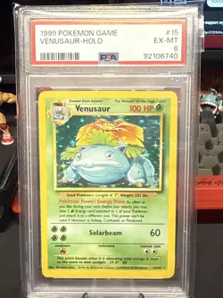 Pokemon Venasaur Holo Card 015/102 Base Set Psa 6 - Image 1