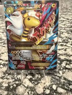 Mega Ampharos EX Pokemon Card 220 HP TCG Trading Card Game - Image 1