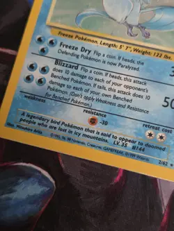 Articuno Holo Rare 2/62, 1999 Fossil WOTC Vintage Pokemon Card - Image 4