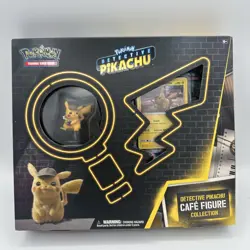 Pokemon TCG Detective Pikachu CAFE FIGURE Collection w/ Promo Card & 4 Booster - Image 1