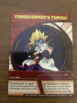 Bakugan Series 1 - 29/48 Red Ability Card - Masquerade's Throw - Image 1