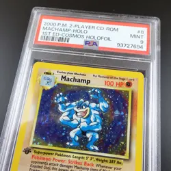 PSA 9 Machamp 8/102 Base Set 2 Player CD Cosmos Holo Rare Graded Pokemon Card - Image 2