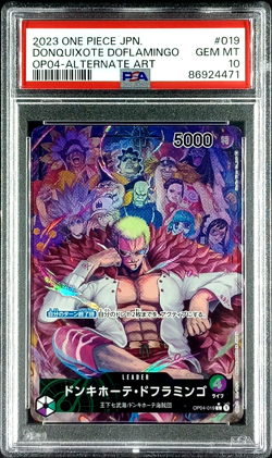 PSA 10 One Piece Card OP04-019 Doflamingo Parallel Alt Art Japanese - Image 1