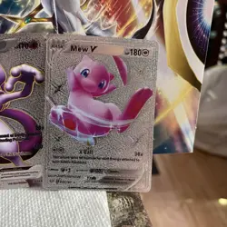 5 Mew + Mewtwo Combo Set | High Quality Pokemon Silver Foil Fan Art Cards NM - Image 4