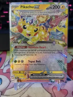 Pokemon TCG Surging Sparks Pikachu EX Double Rare Card 057/191 NM Pack Fresh - Image 1