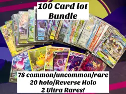 Pokemon Cards Bundle Lot | 100 Cards | Ultra Rare | Holo | Bulk - Image 1