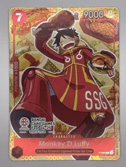 Monkey.D.Luffy P-080 Bandai Card Games Fest 24-25 Promo Near Mint NM - Image 1