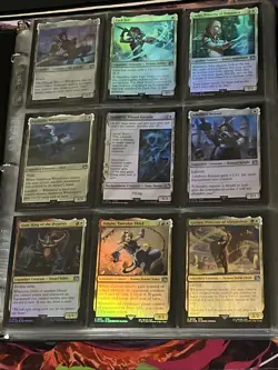 Final Fantasy Magic The Gathering Foil Card Lot 162x Near Mint Cards In Binder - Image 2