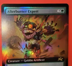 MTG, AETHERDRIFT: AFTERBURNER EXPERT, RARE, 0387, EXTENDED ART, FOIL FINISH - Image 2