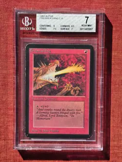 1993 MAGIC THE GATHERING MTG - ALPHA - FIREBREATHING BGS 7 NM Red ?? - Image 1