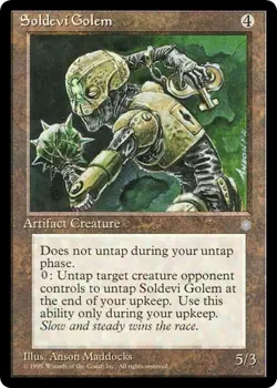 SOLDEVI GOLEM mtg NM Ice Age 1 Rare - Image 1