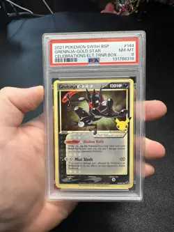2021 POKEMON SWSH BLACK STAR PROMO #144 GRENINJA-GOLD STAR PSA 8 - Image 1