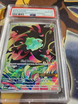 PSA 10 - Bulbasaur 133/132 Stamped Box Topper Promo Pokemon TCG Mega Evolution - Image 3