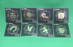 Pokemon Lot x8 Korean Striking Popping Candy 24k Gold Stickers Onix Clefairy +++ - Image 1