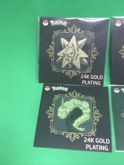 Pokemon Lot x8 Korean Striking Popping Candy 24k Gold Stickers Onix Clefairy +++ - Image 2
