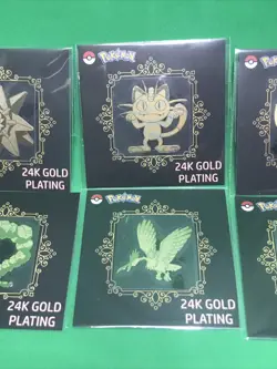 Pokemon Lot x8 Korean Striking Popping Candy 24k Gold Stickers Onix Clefairy +++ - Image 3