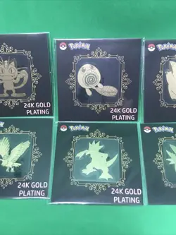 Pokemon Lot x8 Korean Striking Popping Candy 24k Gold Stickers Onix Clefairy +++ - Image 4