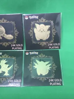 Pokemon Lot x8 Korean Striking Popping Candy 24k Gold Stickers Onix Clefairy +++ - Image 5