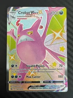 Pokemon TCG Crobat VMAX SWSH099 Full Art Black Star Promo NM - Image 1