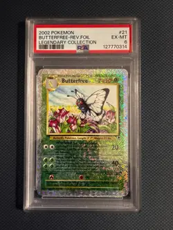 PSA 6 EX to MT Reverse Holo Legendary Collection Butterfree 21/110 Pokemon Card - Image 1