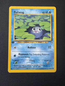 Pokemon Card - Poliwag 1st Edition - 62/75 - Neo Discovery - 2001 - Image 1