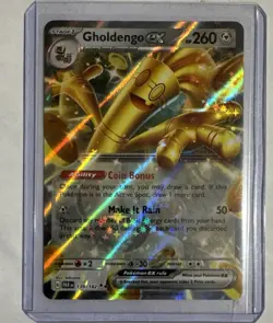 Pokemon Gholdengo ex 139/182 SV04: Paradox Rift Double Rare Holo - Image 1