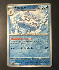 2023 Pokemon Paradox Rift Vanilluxe 45 /182 Reverse Holo Holographic Foil Rare - Image 1