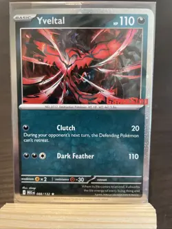Pokemon TCG Yveltal 88/132 Mega Evolutions Cosmos Holo GAMESTOP Promo SEALED - Image 1