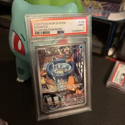 Pokemon TCG Squirtle #148 Scarlet & Violet Stellar Crown PSA 9 - Image 1