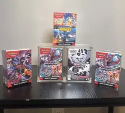Pokemon TCG Scarlet And Violet - Assorted Booster Bundles-BONUS 2X acrylic cases - Image 1