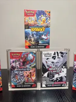 Pokemon TCG Scarlet And Violet - Assorted Booster Bundles-BONUS 2X acrylic cases - Image 3