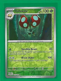 Pokemon TCG SV-Paradox Rift Orbeetle #12/182 Uncommon Reverse Holo - Image 1