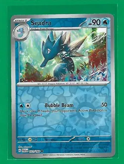Pokemon TCG SV-Paradox Rift Seadra #31/182 Common Reverse Holo - Image 1