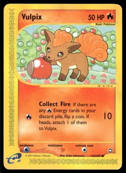 Pokemon TCG Aquapolis #116/147 Vulpix MP - Image 1