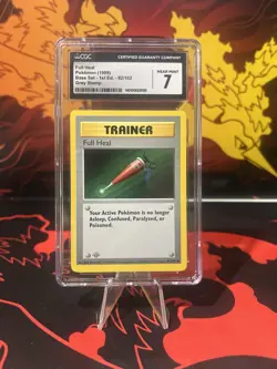 Pokemon Full Heal 1st Edition Base Set CGC Near Mint 7 - Image 1