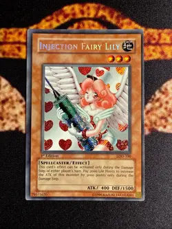 🔥YUGIOH • INJECTION OF FAIRY LILY • SECRET RARE • LOD-100 • 1st EDITION • VLP🔥 - Image 1