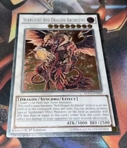 Yugioh 2015 Scarlight Red Dragon Archfiend DOCS-EN046 Ultimate 1st Ed LP (Euro) - Image 1