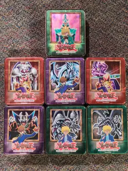 Yu-Gi-Oh! Vintage Collectible Tins Lot (7 EMPTY Tins) - 1990s - Display/Storage - Image 1