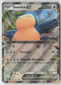 Snorlax ex (Prismatic Evolution Stamped) 076/131 - Misc Cards & Products - PTCG - Image 1