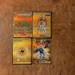 Pokemon TCG Full Art Ultra Rare Lot of 4 Cards (Terapagos EX! Iron Valient EX!) - Image 1