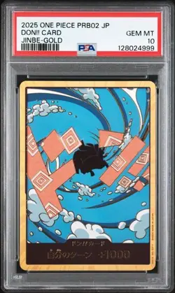 DON!! Card Jinbe Gold Japanese One Piece PRB-02 - PSA 10 - Image 1