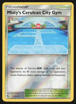 Hidden Fates Misty's Cerulean City Gym #61/68 Reverse Holo Pokemon Card - Image 1