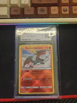 Pokemon Radiant Charizard Holo Rare Card CGC 10 Gem Mint 020/159 Crown Zenith - Image 1