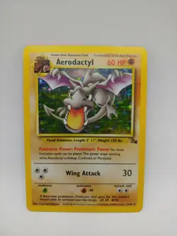 NICE Aerodactyl 1/62 Holo Fossil Set Rare Pokemon Card A-P1 - Image 1