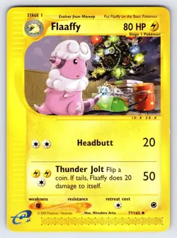 Flaaffy 77/165 Expedition Pokemon Card Vintage WOTC Nintendo Arita Art - Lp/Vlp - Image 1